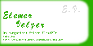 elemer velzer business card